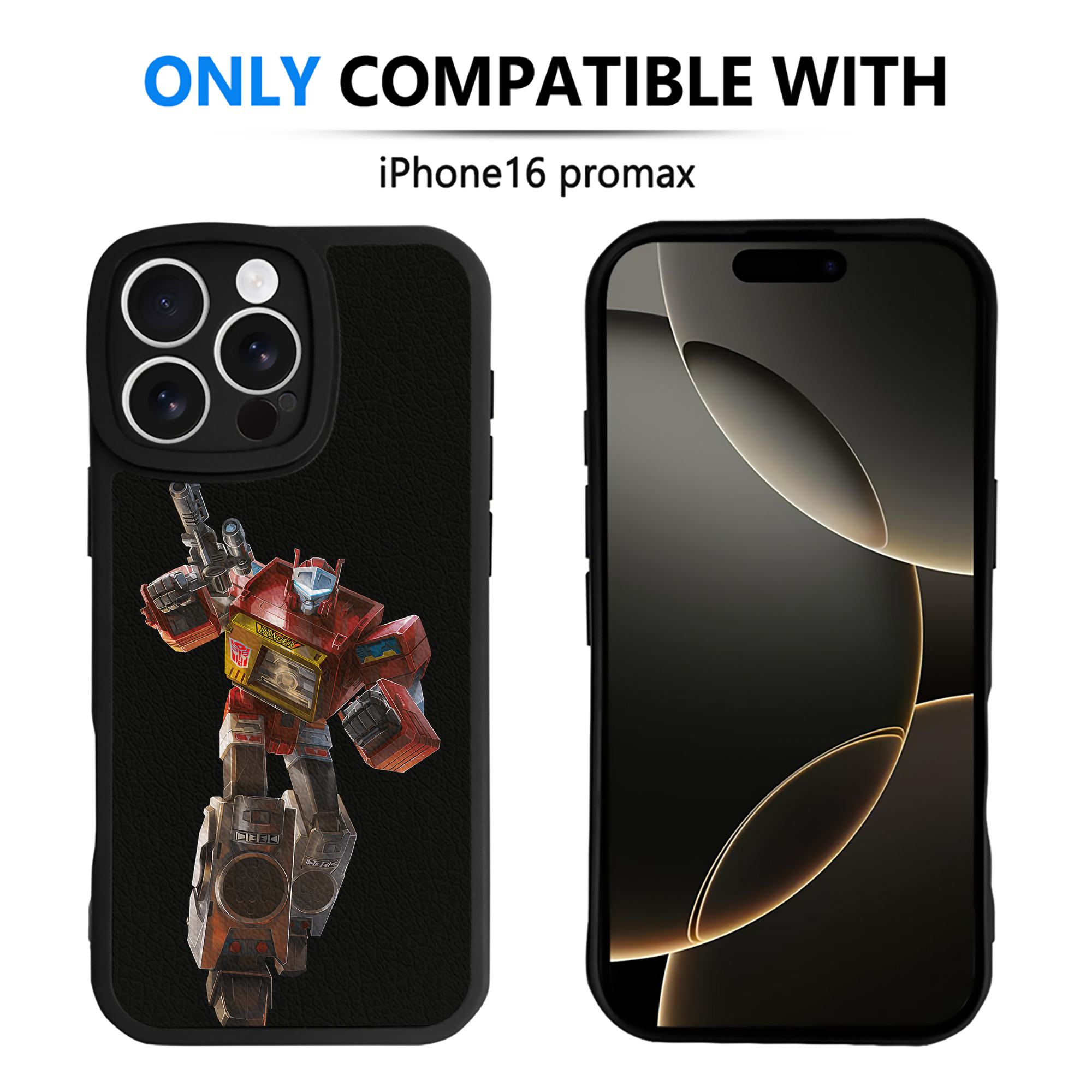 （画像用） Transformers トランスフォーマー 【iPhone 16シリーズ対応】シリコンスマホケース（レザー調） 材質：シリコン